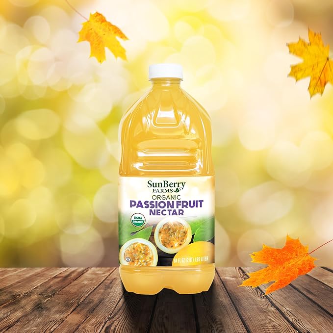 Sunberry Farms Organic Passion Fruit Nectar, Gluten Free, non-GMO, All Natural (64 Fl oz, Passion Fruit)