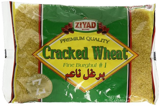 Ziyad Cracked Wheat Bulgur ??Fiber-Rich Whole Grain, Nutty Flavor & Chewy Texture ??Ideal for Tabbouleh, Kibbeh, Curries, Soups & Salads ??Easy 30-Minute Prep, Vegan ??No. 1, 16oz