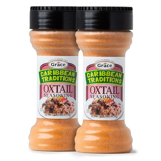 Grace Caribbean Traditions Oxtail Seasoning - 2 Pack - Caribbean Seasoning for Oxtail Meat - Jamaican Spices for Oxtail Soup - Jamaican Seasonings for Cooking
