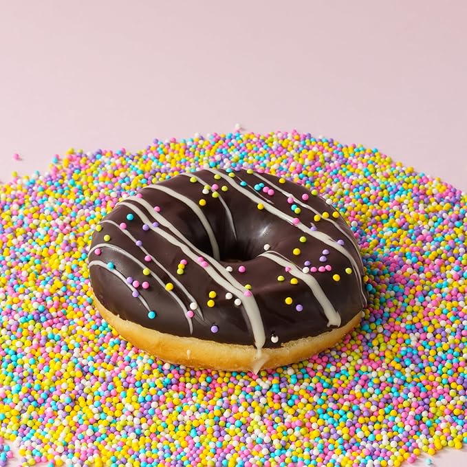Pastel Nonpareils Sprinkles, Sujoygar 4oz Edible Colored Cake Sprinkles for Ice Cream Toppings Cupcake Chocolate Decoration, Wedding Party Cookies Baking Dessert Food Supplies