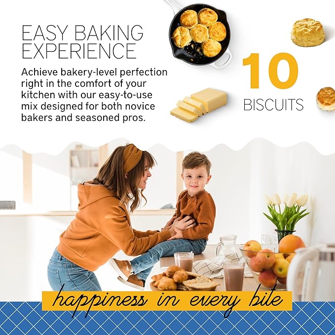Southern Living Gourmet Cheesy Garlic Biscuit Mix, Easy-to-Bake Delight, Dinner Biscuits, Breakfast Biscuits, Baking Mix, Pantry Staple, Makes 10 Biscuits