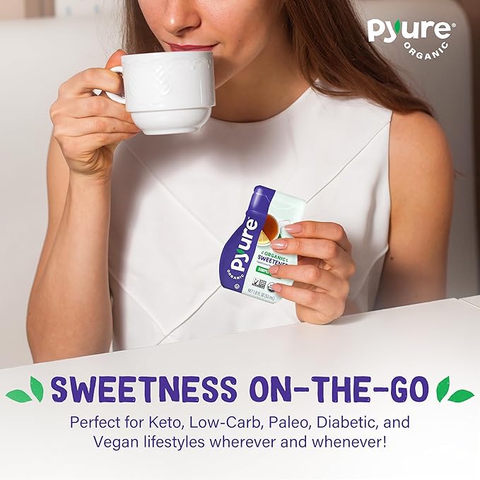 Pyure Organic Liquid Stevia Extract Sweetener ??Zero Calorie, Sugar Free, Keto Friendly, Plant-Based Sugar Substitute ??Non-GMO, Diabetic Friendly, Zero Carb, No Aftertaste ??Simply Sweet ??1.8 fl oz