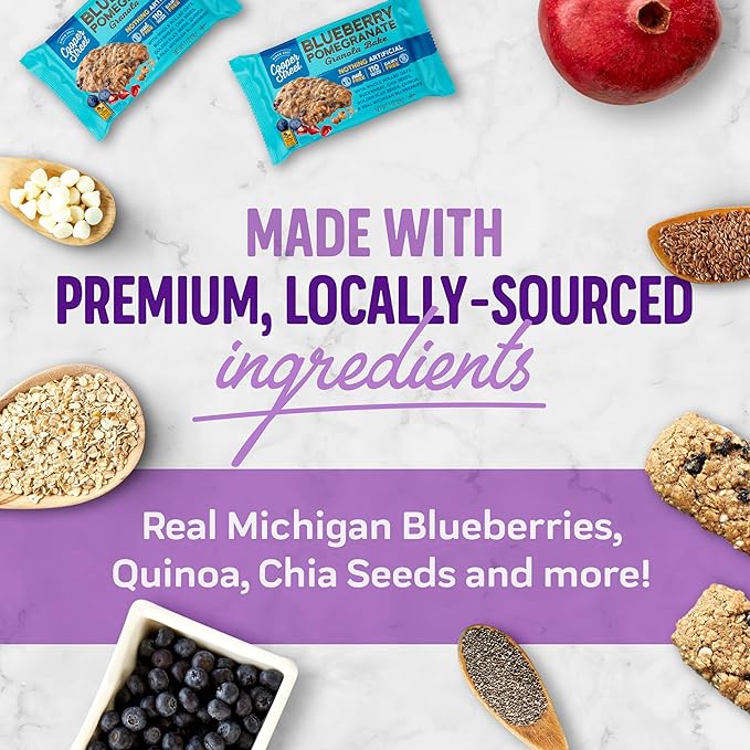 Cooper Street Cookies Chewy Granola Bakes Blueberry Pomegranate, 1 Ounce (36 Count)
