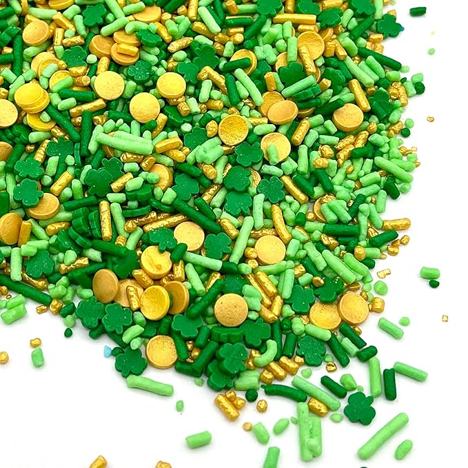 Manvscakes | 7.5 ounce Sweet luck sprinkles | St. Patrick?셲 day sprinkles | Green sprinkles | Edible sprinkles | Cale sprinkles | Cookie sprinkles
