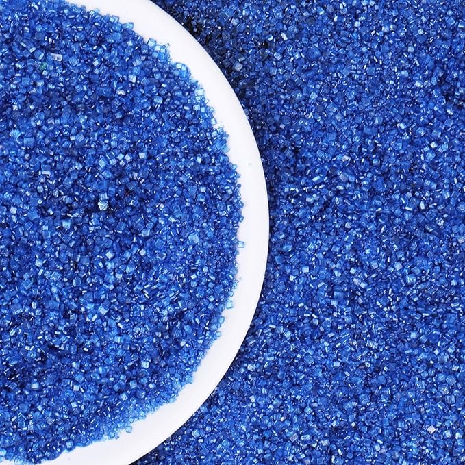 Blue Sprinkles, Blue Sanding Sugar for Cake Decorating, Sanding Crystal Sugar 130g/4.59oz, Cupcake, Cookie and Donuts Toppings, Wedding, Birthday Party Supplies