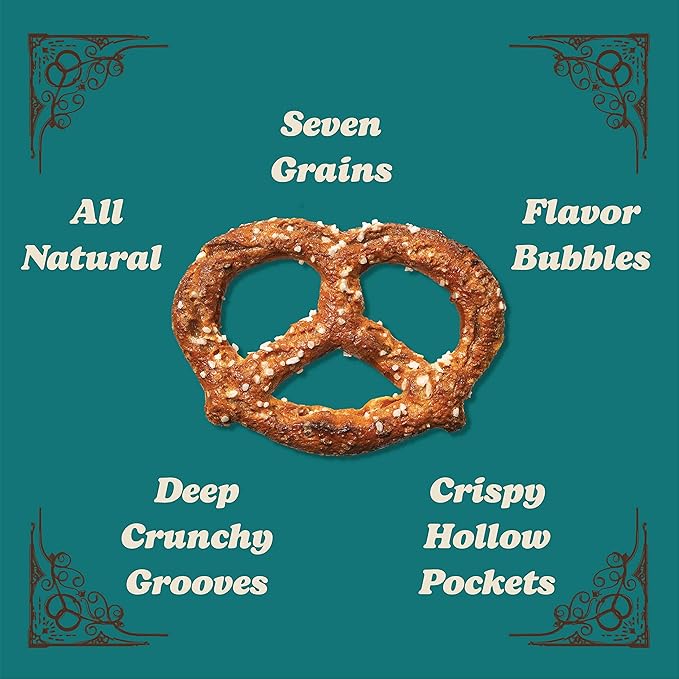 Unique Snacks Multi-Grain Splits Pretzel, Delicious Homestyle Baked Snack Bags, Vegan, OU Kosher, and Non-GMO Food, No Artificial Flavor, 2.12 Oz. Bag, Pack of 12