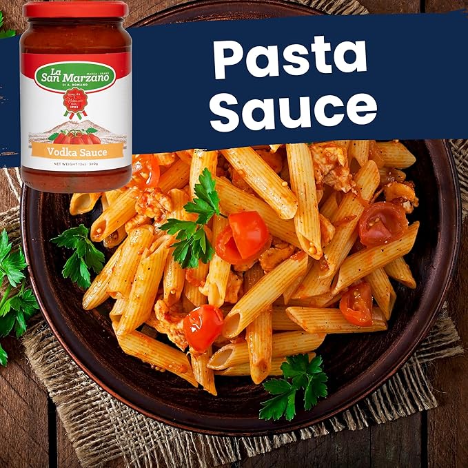 La San Marzano Vodka Sauce, 13 oz, Pasta Sauce Made in Italy, All Purpose Tomato Premium Quality, All Natural, Non GMO, Gluten Free