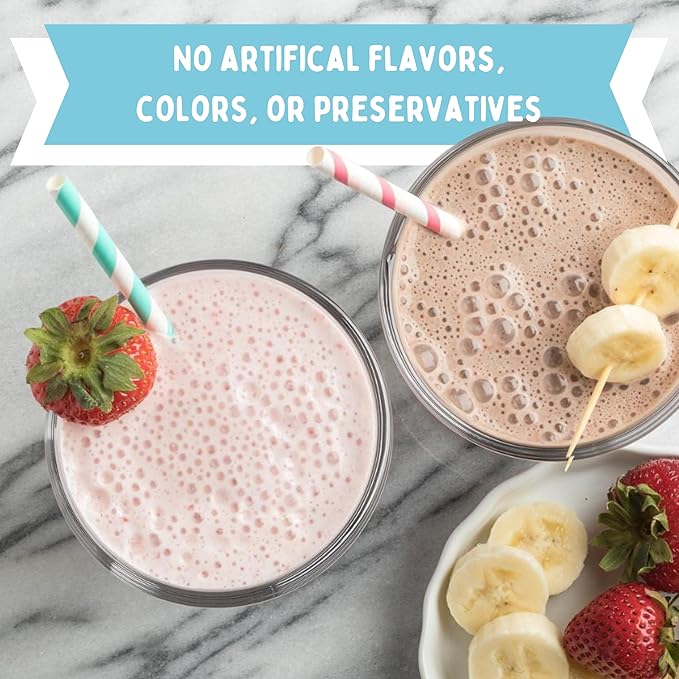 Concord Foods Strawberry Smoothie Mix - Fruit Flavor with No Artificial Flavors, Colors, or Preservatives - Ideal for Fresh Fruit Smoothies - 2 oz Pouch for Healthy Smoothies (Pack of 4)