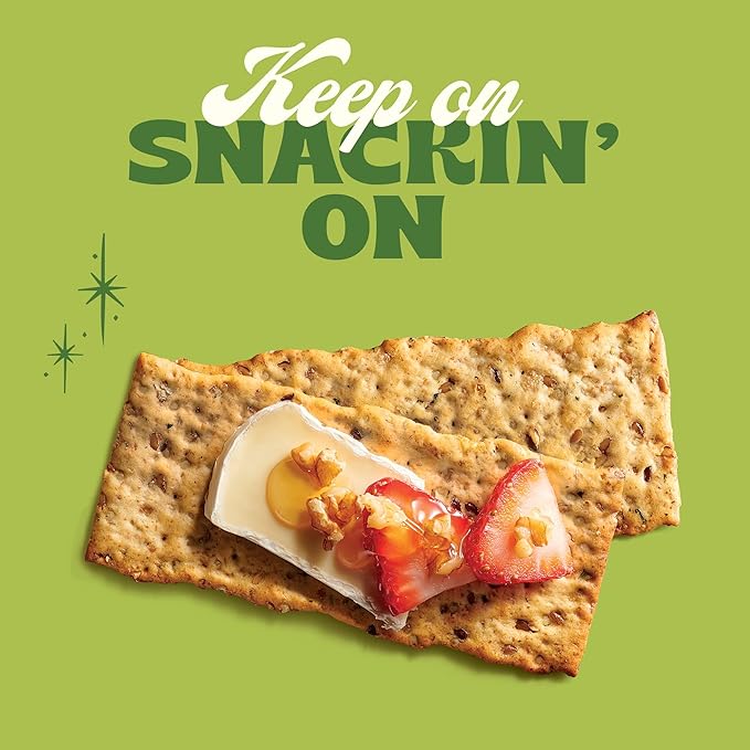 Back to Nature - Multigrain Flax Seeded Flatbread Crackers - Non-GMO, Made with Real Ingredients like Wheat Flour & Whole Grains - Seriously Tasty Snacks - 5 Ounce (Pack of 6)