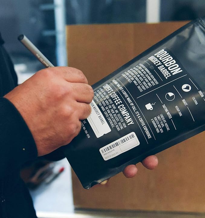 Single-Malt Whiskey Barrel Aged Coffee - Ground - Sumatra Beans Aged in Stout Whiskey Barrels -12 oz