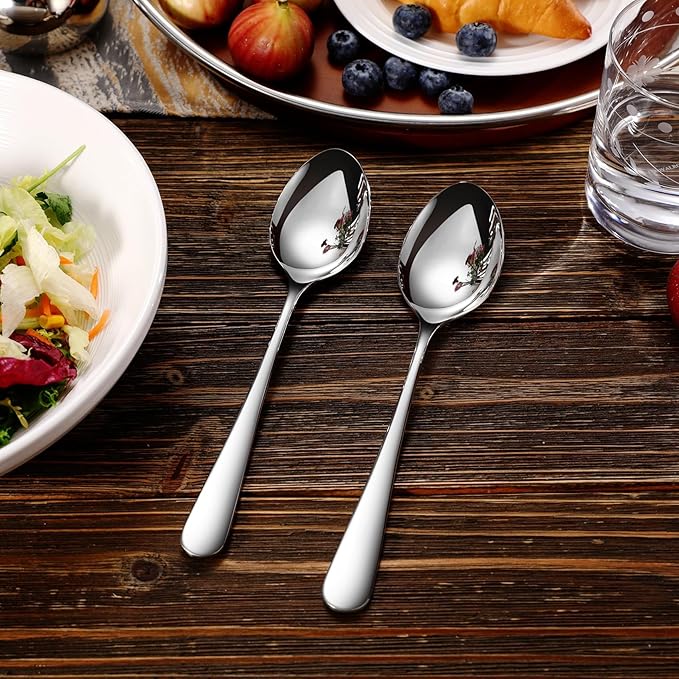 KEAWELL Premium Louise 9" Serving Spoon Set ??18/10 Stainless Steel - Uniting Elegance and Durability - Exquisite Serving Utensils for Parties (Serving Spoon)