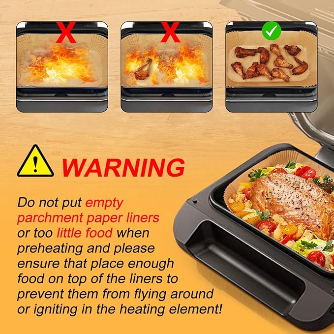 150Pcs Air Fryer Liners Disposable for Ninja Foodi DZ071 7-QT/11-QT/Instant 9 QT DualZone FlexBasket Air Fryer, 100Pcs Small Airfryer Liners For DualZone FlexBasket & 50Pcs Large Paper for Megazone