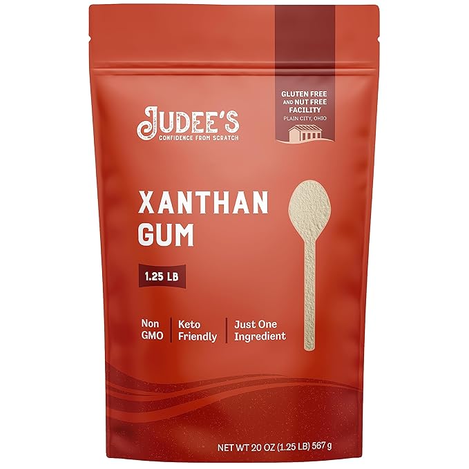 Judee's Gluten Free Xanthan Gum - 20 oz - Baking Supplies - Delicious and 100% Gluten-Free - Great for Keto Syrups, Soups, and Sauces - Enhances Texture and Thickens Dough and Baked Goods