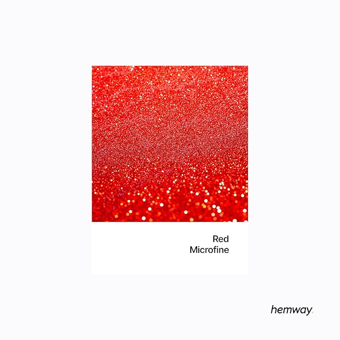 Hemway Premium Glitter Shaker - Red | 125g Microfine Metallic Flake Sequins for Resin & Epoxy Crafts | Craft Supplies for Tumblers, Festival, Art