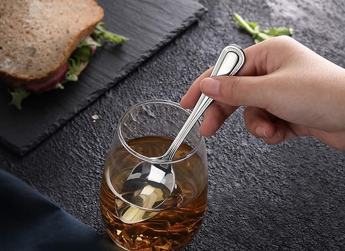 New Star Foodservice 58147 Slimline Pattern, 18/0 Stainless Steel, Teaspoon, 6-Inch, Set of 12