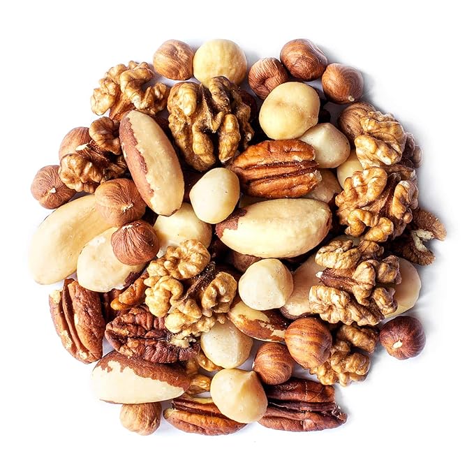Food to Live Keto Nuts Mix, 1 Pound ??Keto Snack Contains Raw Brazil Nuts, Pecans, Walnuts, Hazelnuts and Macadamia Nuts, Low Carb Vegan Superfood, Kosher, Non-Irradiated, No Added Sugar, Bulk