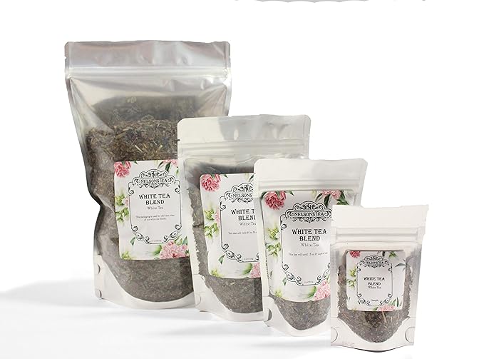 Nelson's Tea - Blueberry White Chocolate Loose Leaf Tea With White Tea, Chocolate Pieces, Dried Blueberries, and Cornflowers - 1.6 oz.