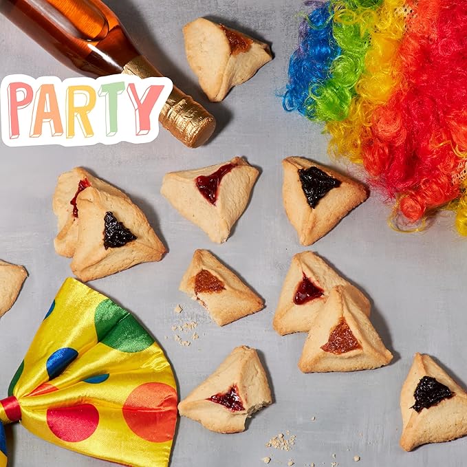 Hametaschen Cookies | Fathers Day Gift Box | Shortbread Cookies Filled with Apricot, Raspberry & Prune Jam | Kosher, Dairy Free & Nut Free | Stern's Bakery