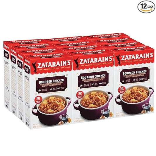 Zatarain's Bourbon Chicken Rice, 8 oz (Pack of 12)
