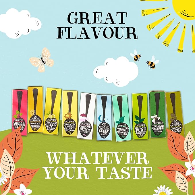 Clipper Tea Chamomile & Peach Teabags ??USDA Organic, Great Hot or Iced ??Natural, Fair & Delicious Fruity Chamomile & Peach Infusion ??50 Tea Bags