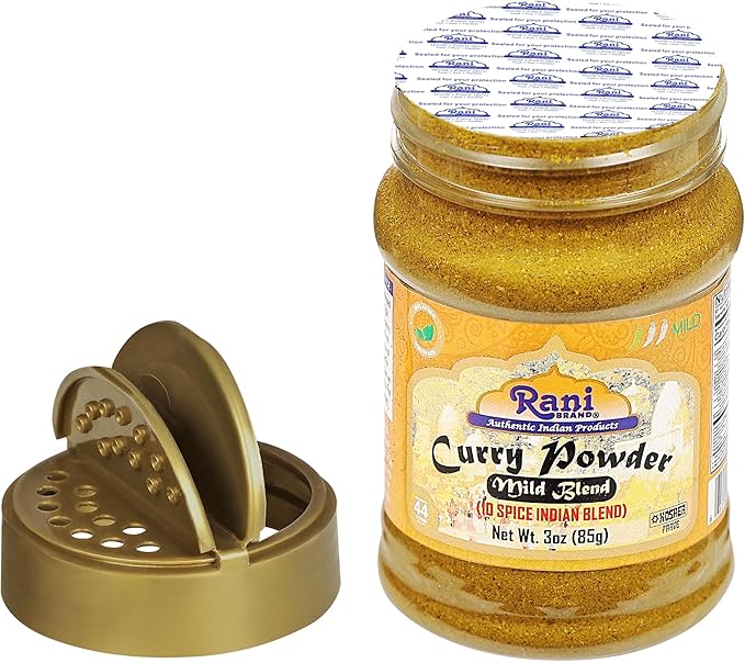 Rani Curry Powder Mild (10-Spice Authentic Indian Blend) 3oz (85g) PET Jar, Pack of 12 ~ All Natural | Salt-Free | NO Chili or Peppers | Vegan | Gluten Friendly | NON-GMO | Kosher | Indian Origin