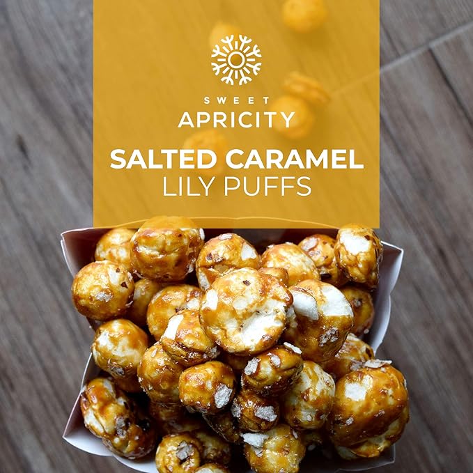 Salted Caramel Lily Puffs, AIP Foods and Paleo Snacks, Paleo Puffs Made of Water Lily Seeds, Caramel Corn-Like Healthy Snacks with No Refined Sugar, 56 g - Sweet Apricity