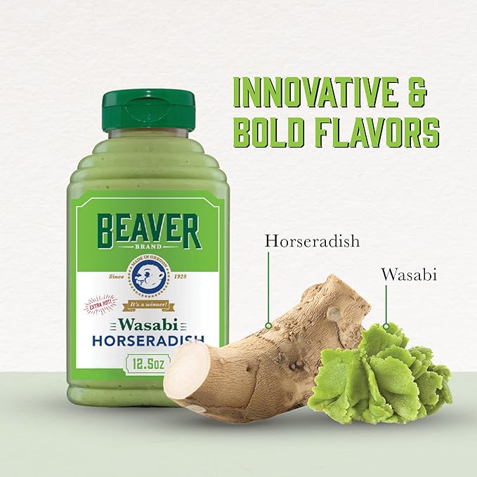 Beaver Extra Hot Wasabi Horseradish, 12.5 oz squeeze bottle