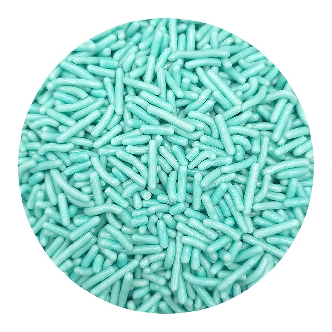 NCS Light Teal Edible Jimmies Sprinkles, 8 ounces