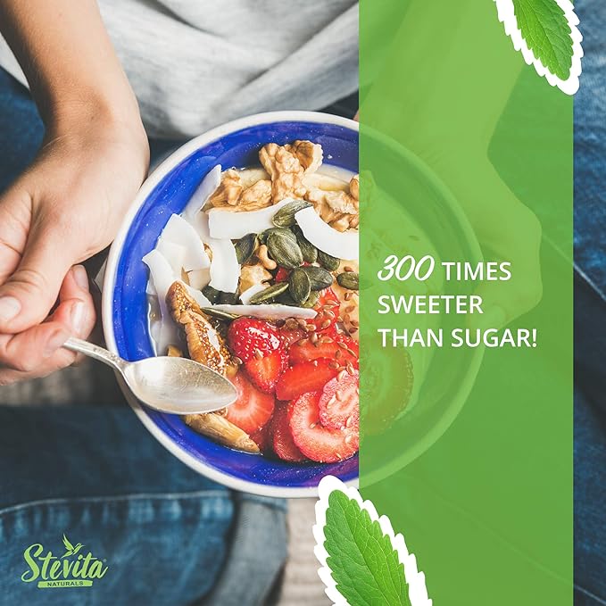 Stevita Organic Stevia Extra Sweet - 0.7 oz Powder - All-Natural, No Calorie Sweetener - USDA Organic, Non-GMO, Vegan, Kosher, Keto, Paleo, Gluten Free - 2000 Servings