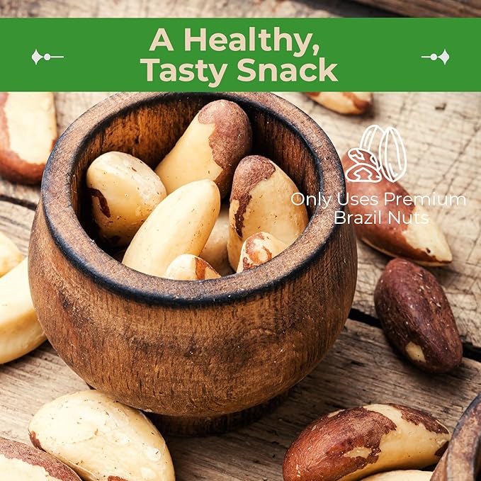 Sincerely Nuts Brazil Nuts Roasted and Salted (3 Lb. Bag) | Delicious Healthy Snack Food | Whole, Kosher, Vegan, Gluten Free | Gourmet Snack | Great Source of Protein, Vitamins & Minerals