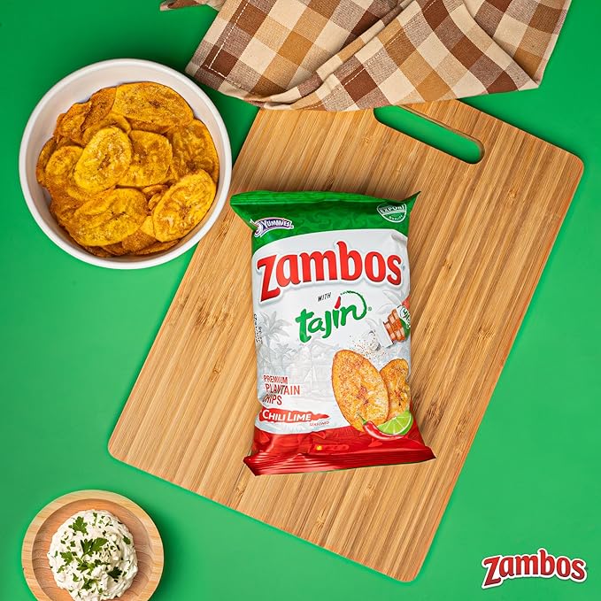 Zambos Plantain Chips with Taj챠n Seasoning, 2.29 oz (Pack of 8)