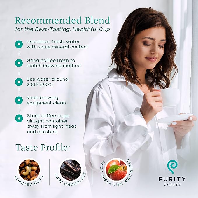 Purity Coffee FLOW Medium Roast Organic Coffee - USDA Certified Organic Specialty Grade Arabica Whole Bean Coffee - Third Party Tested for Mold, Mycotoxins and Pesticides - 5 lb Bag