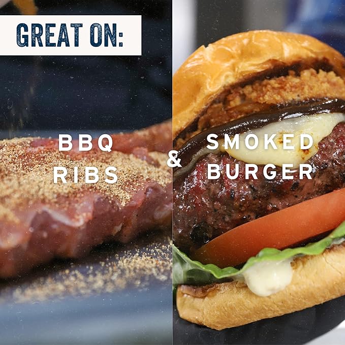 PS Seasoning Blue Ribbon Rib Rub- Sweet & Smoky Competition Style BBQ Seasoning for Smoking and Grilling- Kansas City Spice Blend Dry BBQ Rub for Prime Rib, Steaks, Pork, Chicken, Beef Brisket, 26.6oz