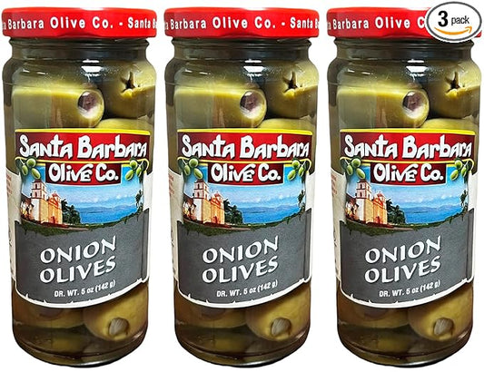 Santa Barbara 3pk Onion Stuffed Olives 5oz