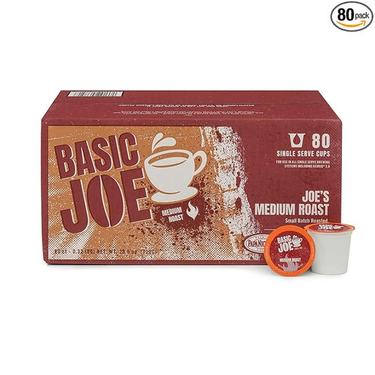 Basic Joe 80-Count 100% Arabica Medium Roast Single Serve Coffee Pods for K-Cup Keurig Brewers