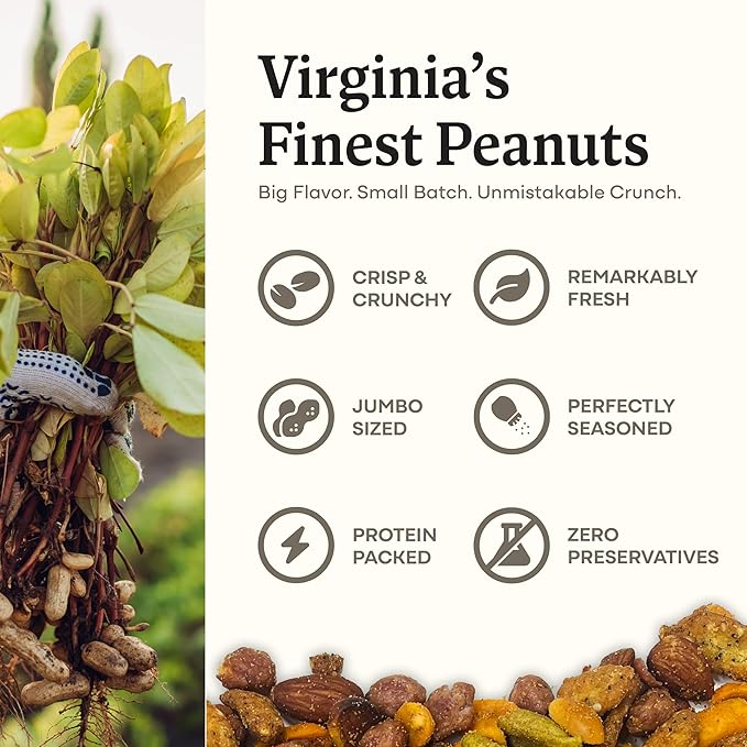 Belmont Peanuts Southwest Spice Bar Mix, 18 oz (1 Pack) ??Virginia Peanuts, Buffalo Nuts, Everything Sticks, Smoked Almonds and Guacamole Bits ??Simple Ingredients, No Preservatives, Hand Seasoned