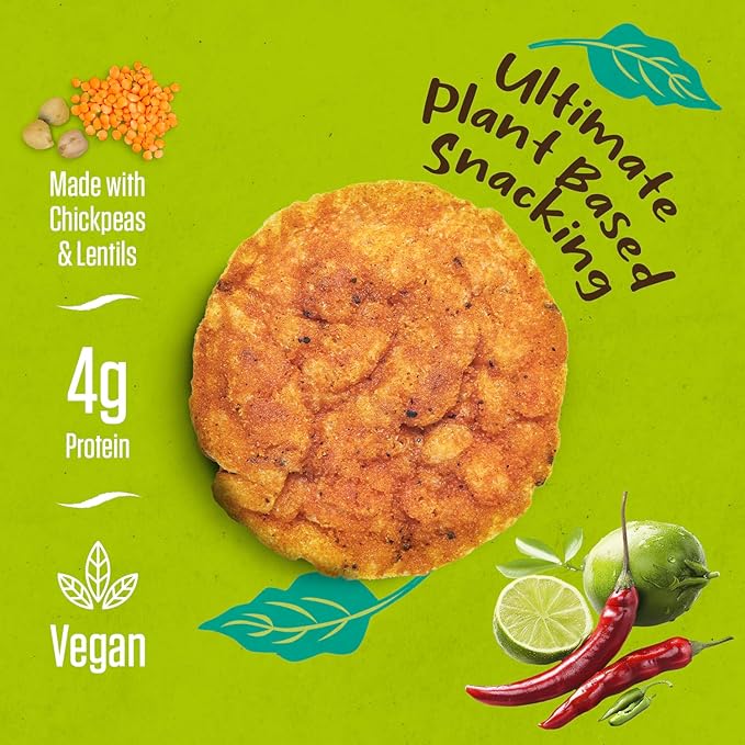 PeaKaPop Veggie Chips ??Plant-Based, Healthy Veggie Crisps with Pea, Lentil & Chickpea Protein ??Vegan, Gluten-Free, Popped Chips ??Snack Size for Kids & Adults ??1 oz Bags (15-Pack) ??Chili Lime