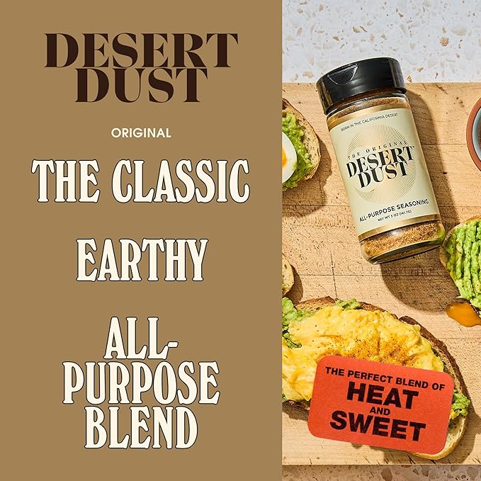 Desert Dust All-Purpose Seasoning ??Smoky, Earthy & Sweet with Organic Date Sugar | Versatile Rub for Steak, Chicken, Fish, Veggies & More | Gourmet BBQ & Grilling Spice Blend (24oz, Original)