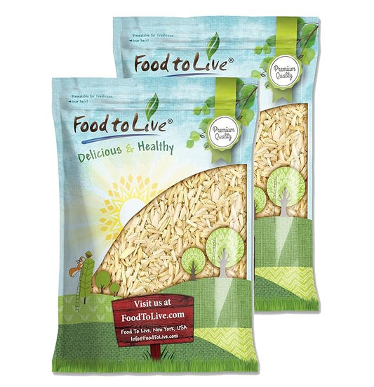 Food to Live - Blanched Slivered Almonds, 12 Pounds Chopped Raw Blanched Almonds, Unsalted, Vegan, Keto, Kosher, Bulk. High in Protein, Vitamin E, Riboflavin. Great for Cooking, Baking, Salads.