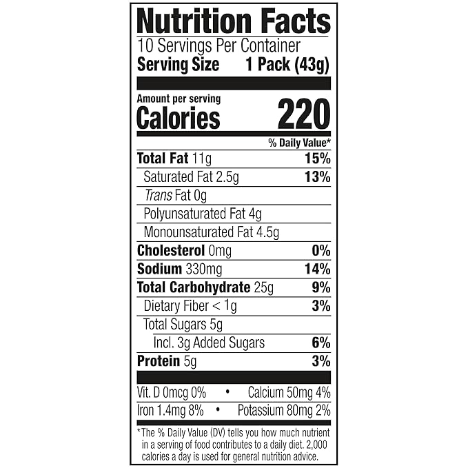 Lance Sandwich Crackers, ToastChee Peanut Butter, 10 Individual Packs, 6 Sandwiches Each