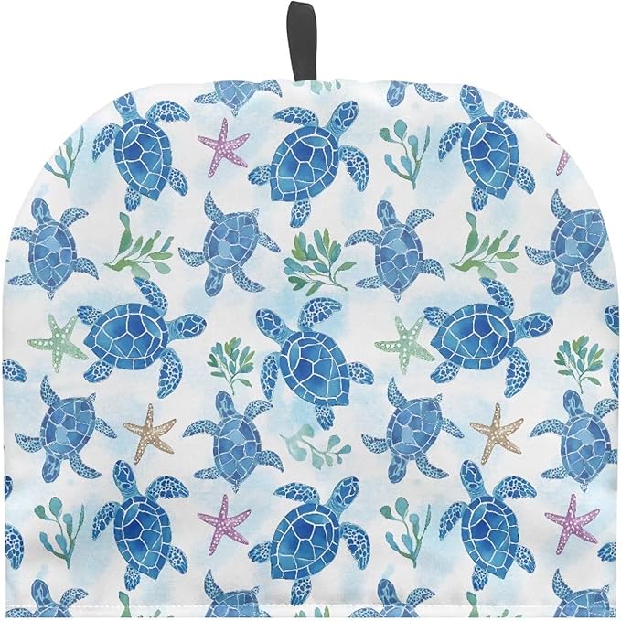 Sea Turtle Starfish Tea Cosy Teapot Cover Tea Pot Decor Covers Insulated Kettle Cover Kitchen Breakfast Warmer for Home Office for Women Mom Tea Lover