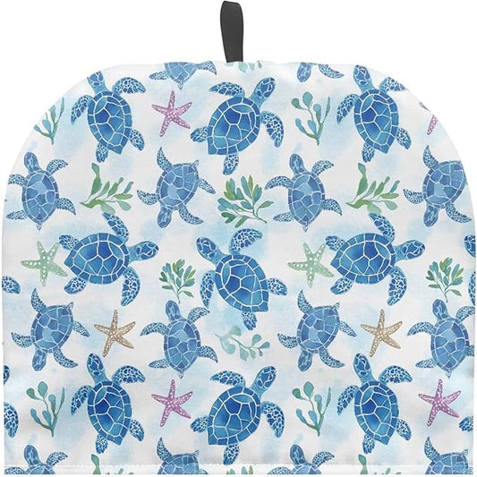 Sea Turtle Starfish Tea Cosy Teapot Cover Tea Pot Decor Covers Insulated Kettle Cover Kitchen Breakfast Warmer for Home Office for Women Mom Tea Lover