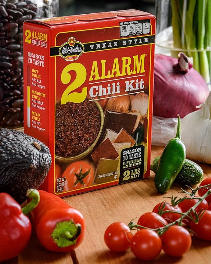 Wick Fowler's Texas Style 2 Alarm Chili Kit (4 Boxes - 3.3 oz each)