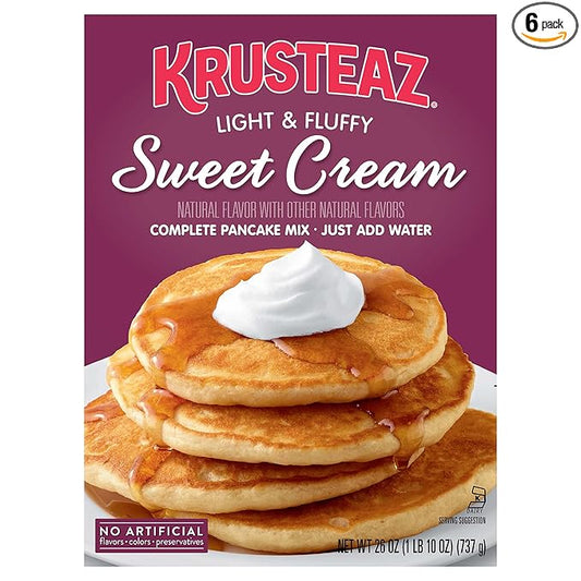 Krusteaz Original Pancake Mix Sweet Cream, 26 Ounce (Pack of 6)
