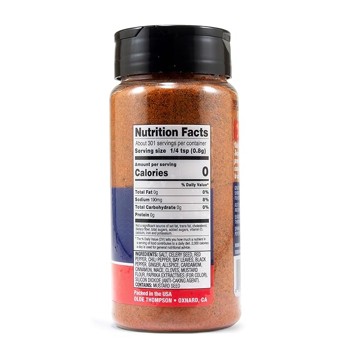 Olde Thompson Chesapeake Bay Seasoning, Spicy and Savory Spice Blend, 8.5 Ounce