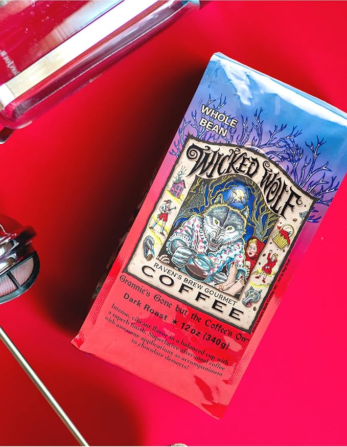 Raven's Brew Coffee - Wicked Wolf - Dark Roast - Full Body of Currant and Spice (Whole Bean, 5 lb)