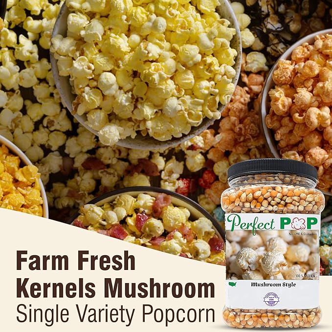Concession Essentials Gourmet Mushroom Extra Large Popcorn Kernels - 2lbs