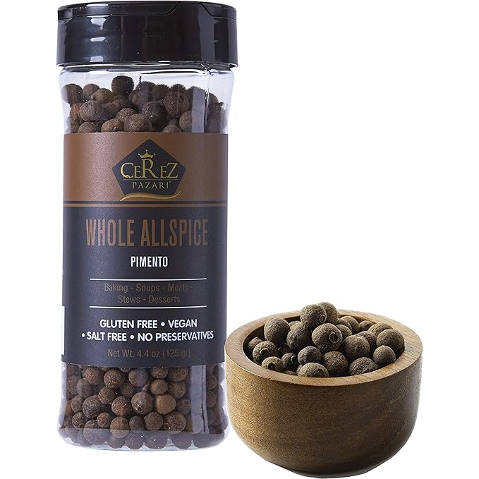 Cerez Pazari Allspice Whole 4.4 oz Premium Grade,%100 Natural, Freshly Packed, Non-GMO, Gluten Free, No Preservatives