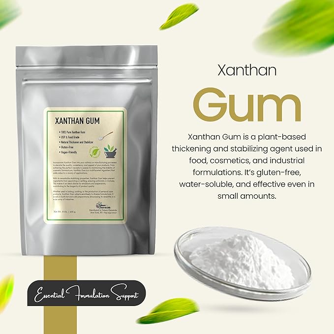 Xanthan Gum Powder Xanthan Gum for Baking Gluten Free Organic Xanthan Gum for Thickening, Suspending, and Stabilizing by Talsen Chemicals (8, Ounces)