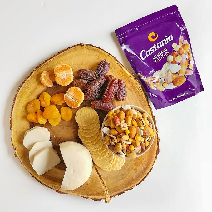 Castania BBQ Lebanese Mixed Nuts, Regular Mix with Peanuts, Pumpkin Seeds, Corn, and Chickpeas, 10.6oz